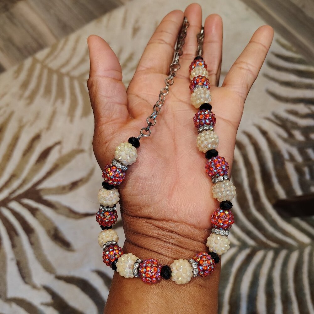 Cute Disco Ball Beads Necklace